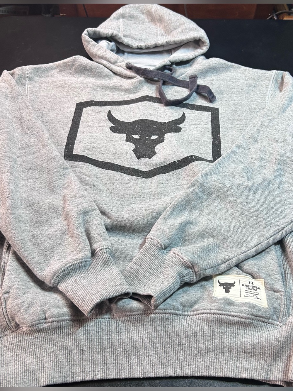 Under Armour Men’s Heather Gray Zip-Up Hoodie with Black & Yellow Trim
